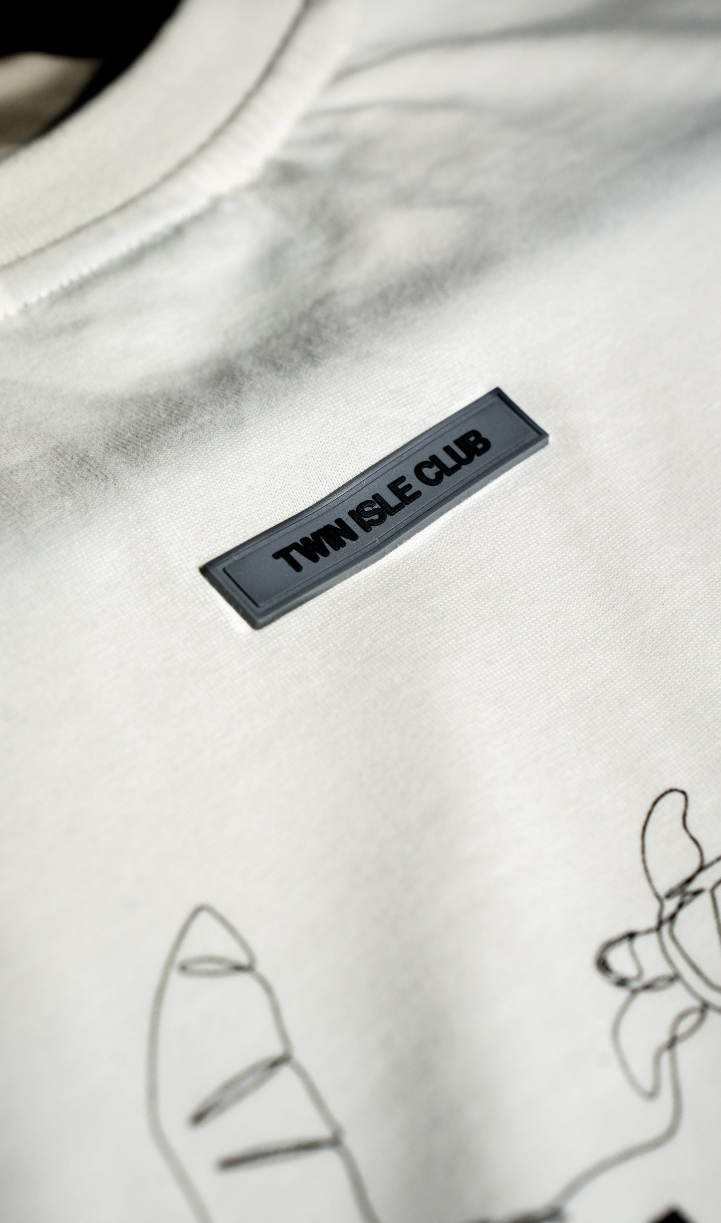 Oversized Drop Shoulder Tee Creme