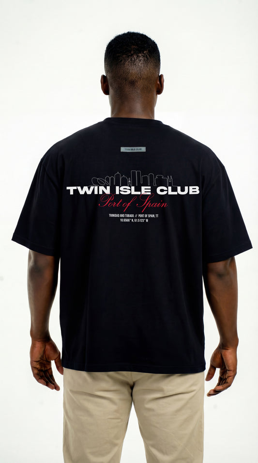 Oversized Tee Black "Capital"