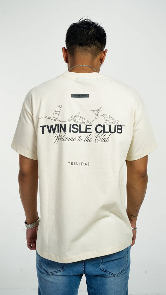 Oversized Drop Shoulder Tee Creme