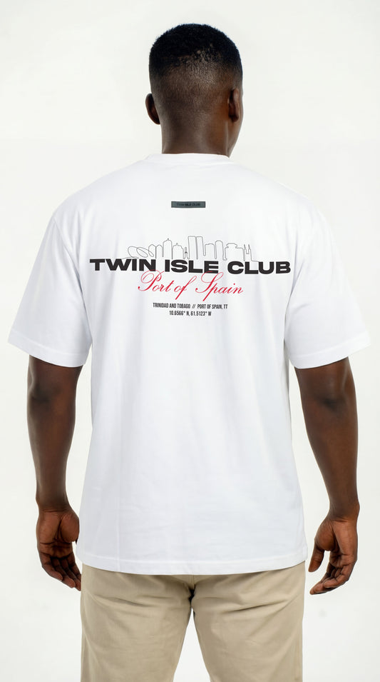 Oversized Tee White "Capital"