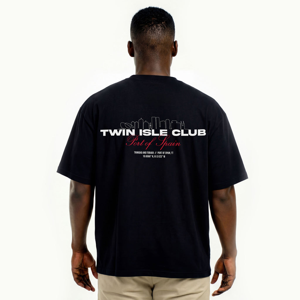 Oversized Tee Black "Capital"