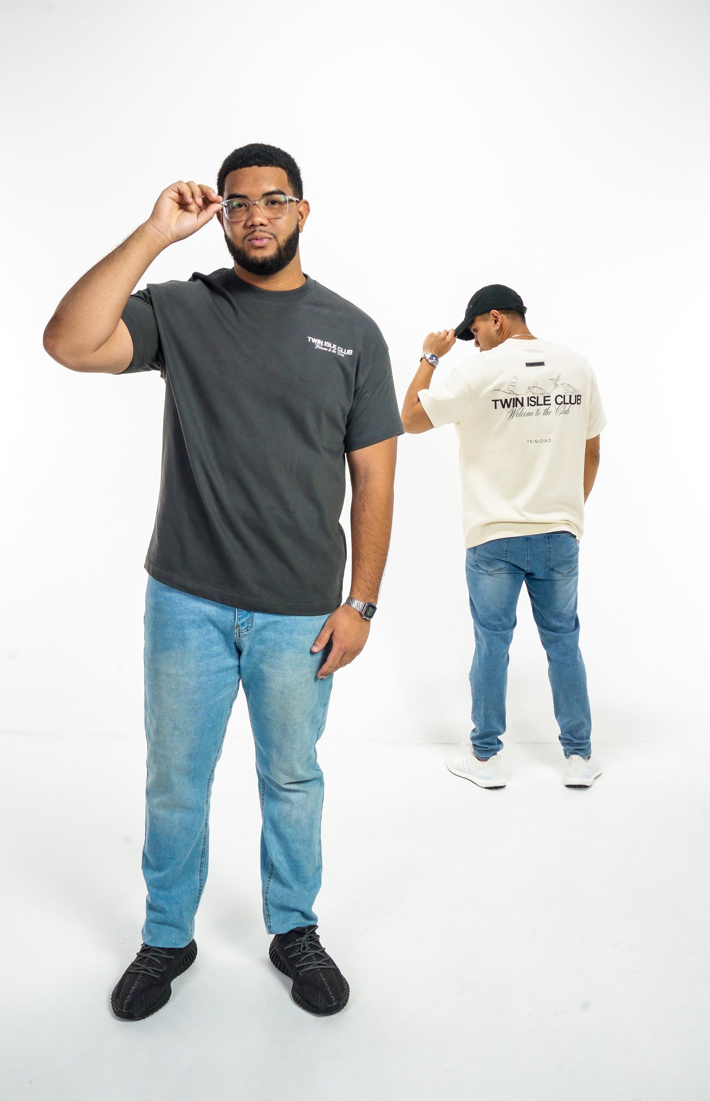 Oversized Drop Shoulder Tee Creme