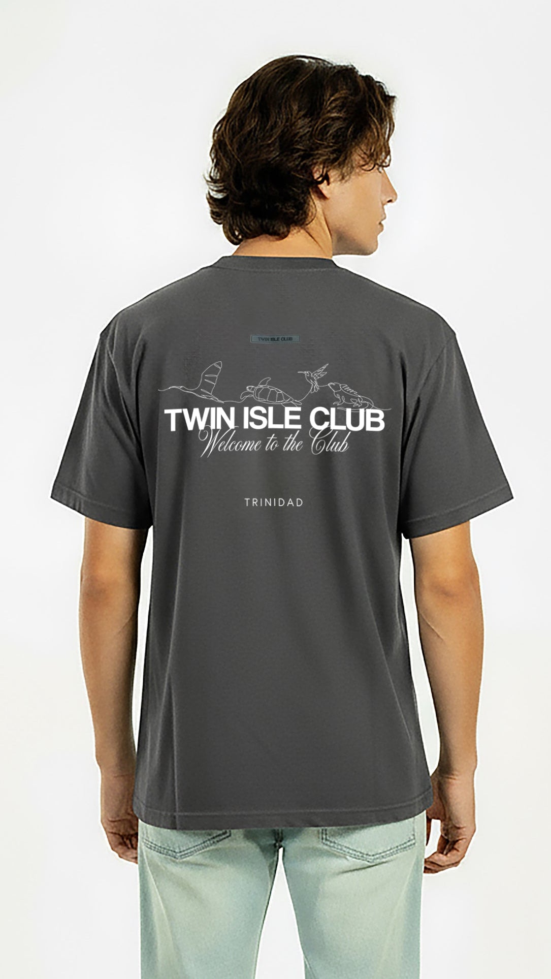 Oversized Drop Shoulder Tee Asphault