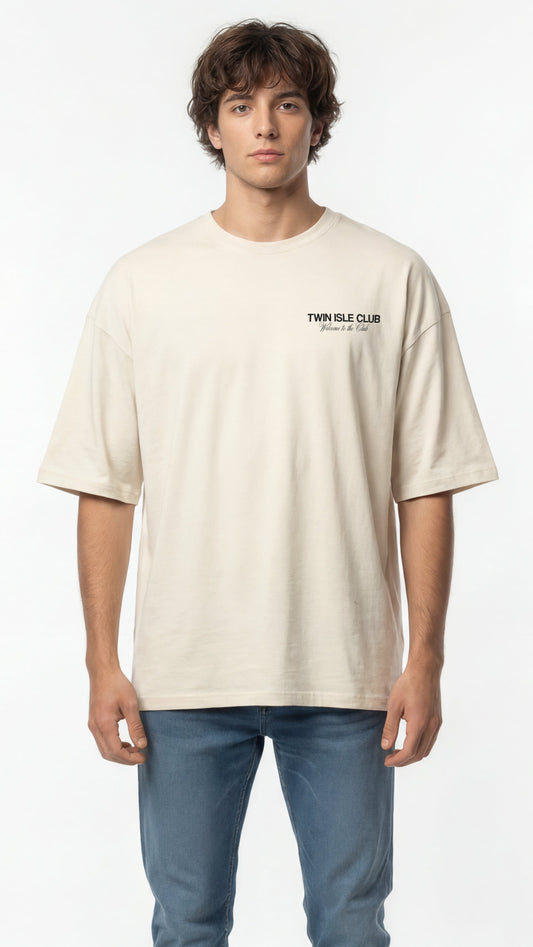 Heavyweight Drop Shoulder Tee Creme