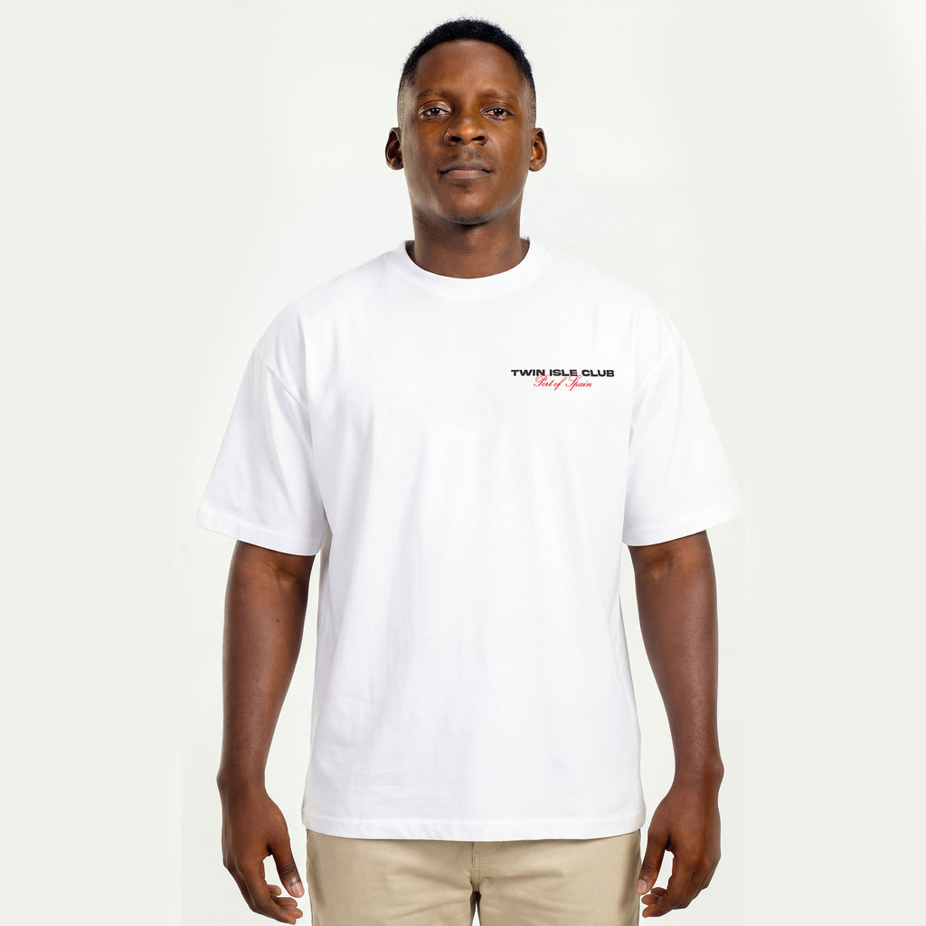 Oversized Tee White "Capital"