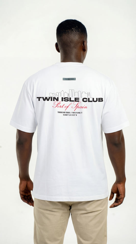 Oversized Tee White "Capital"