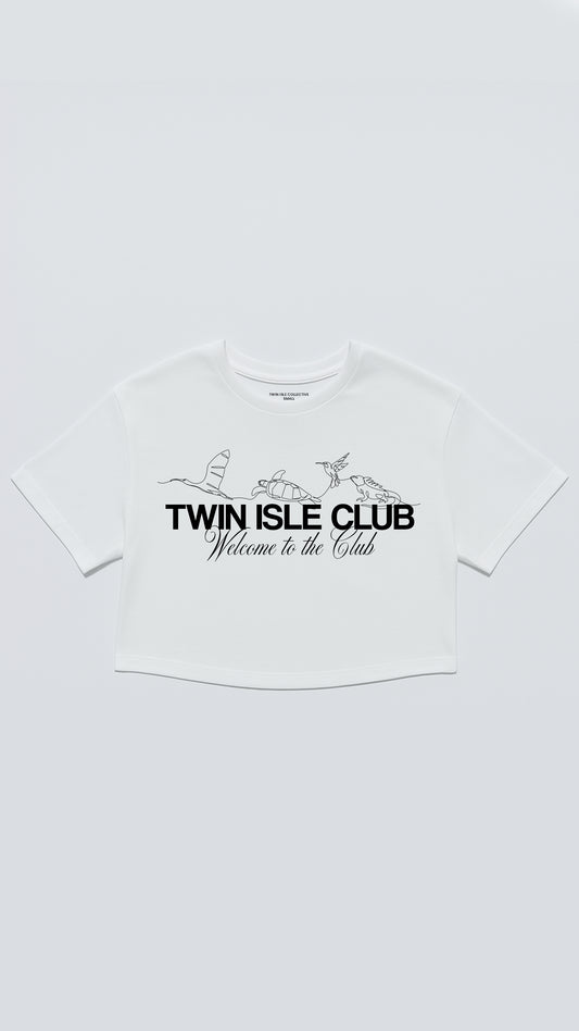 Female Oversized Crop White